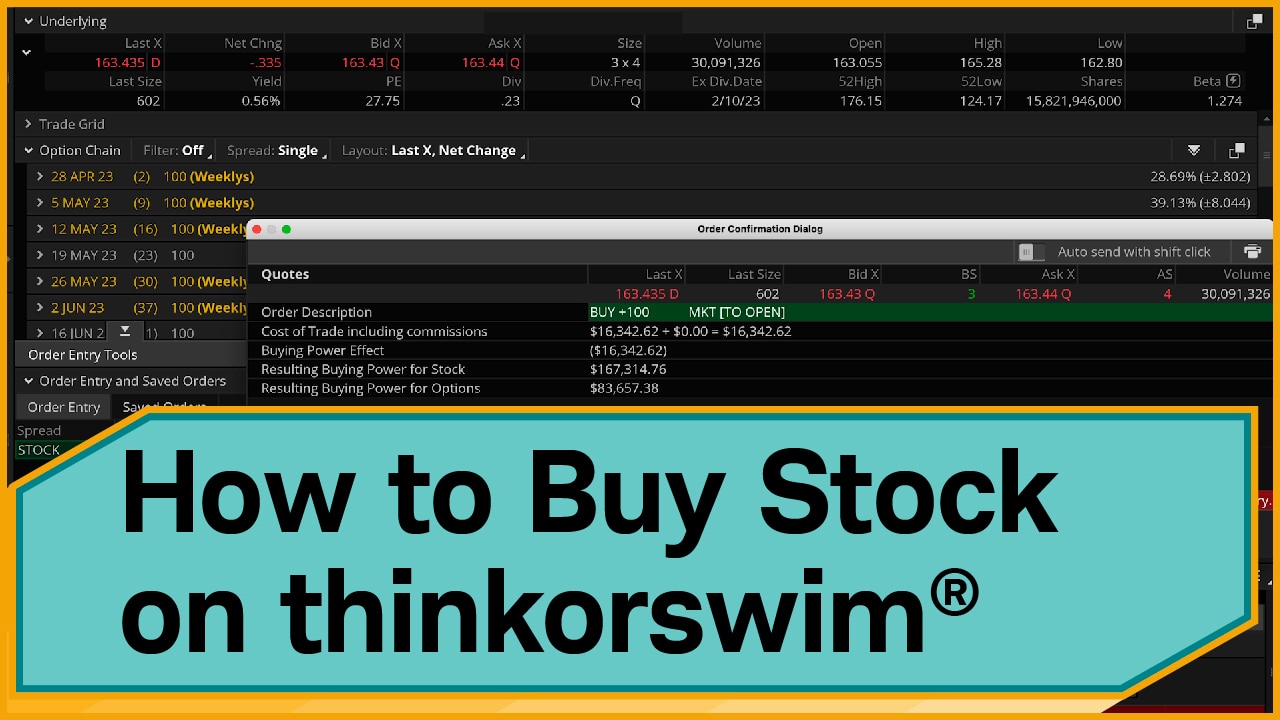 How to Buy Stock on thinkorswim® Desktop