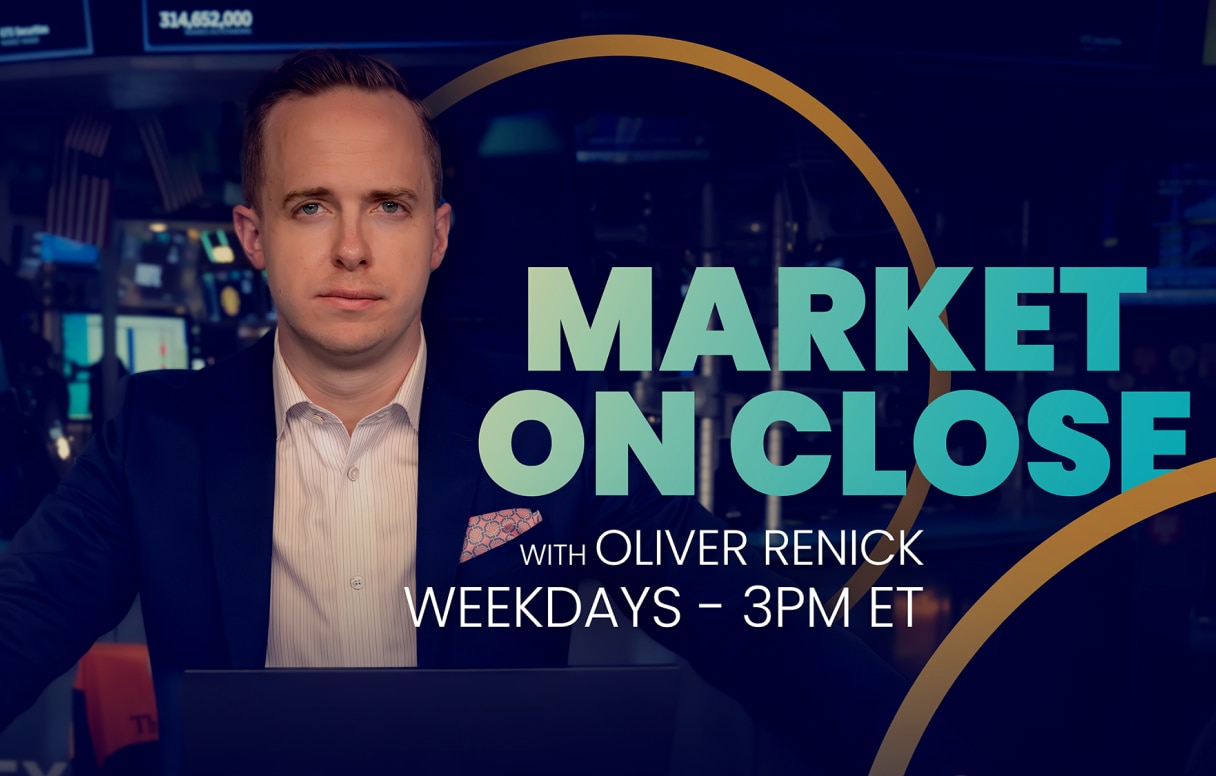 Photo of host Oliver Renick and text "Market on Close with Oliver Renick, Weekdays 3PM ET"
