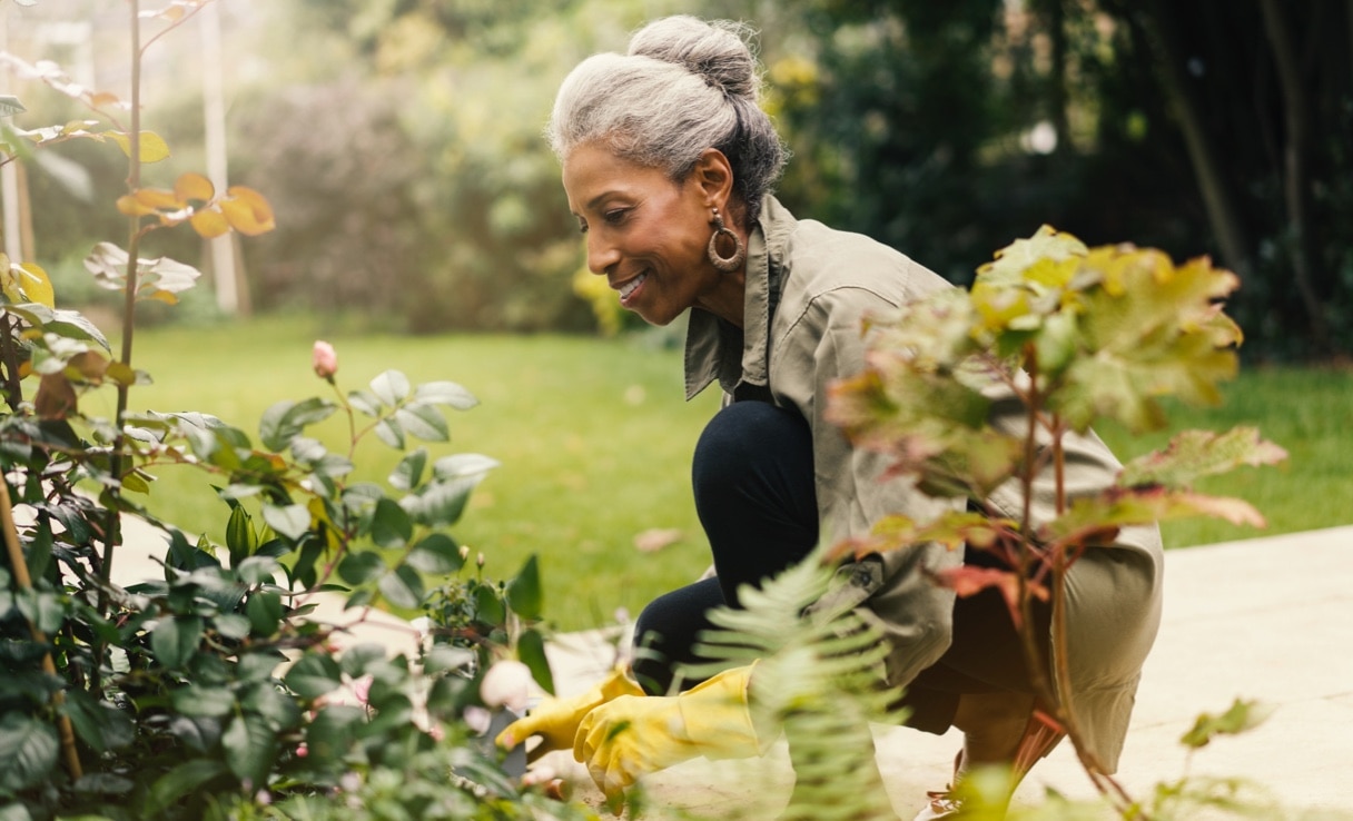Photo of a woman gardening